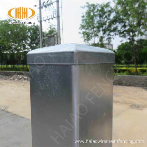 Cheap custom size galvanized steel fence post caps